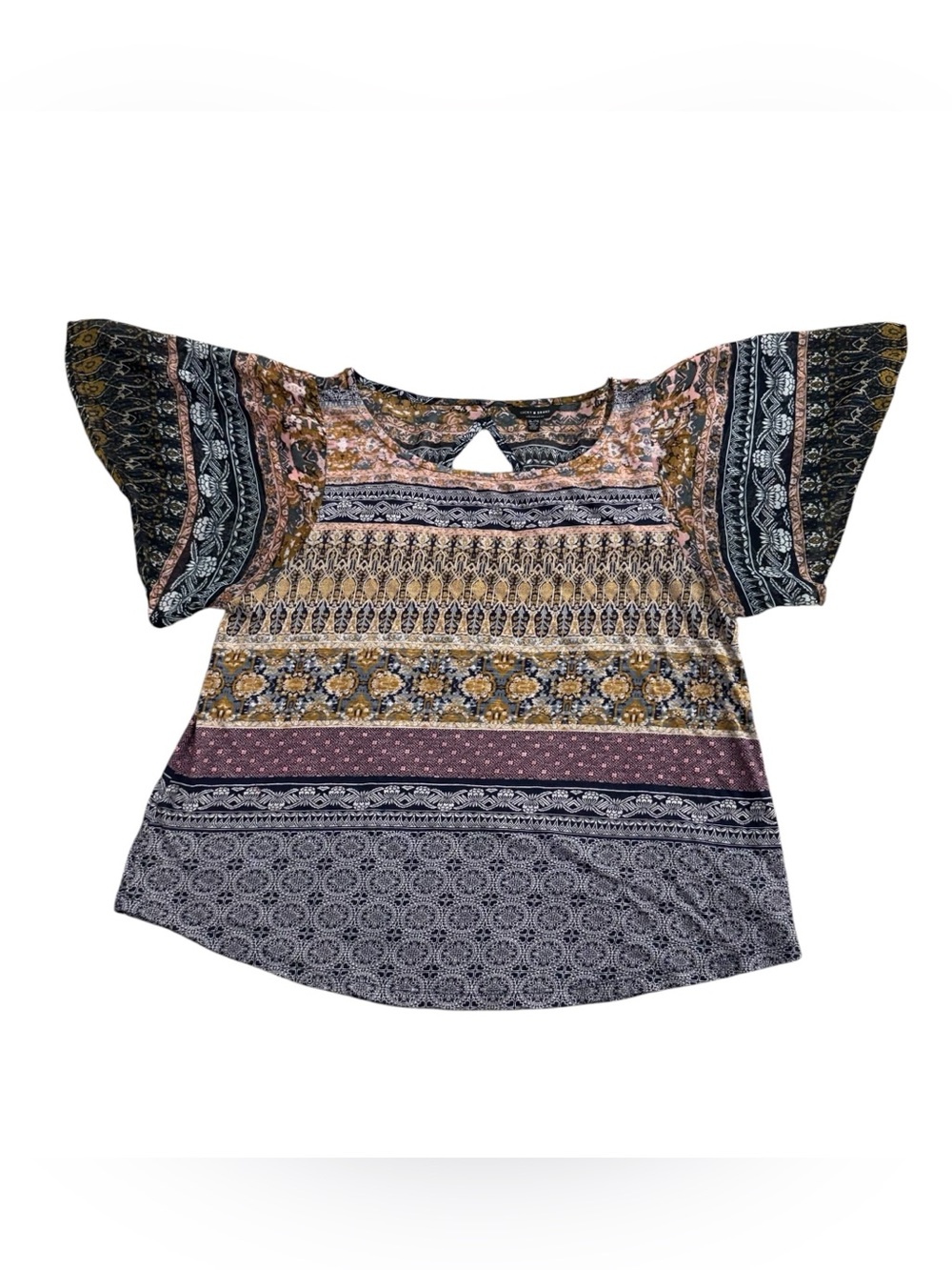 Womans XL LUCKY BRAND Boho Style with Bell sleeves.